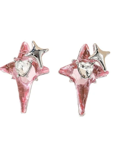 Pendientes de mujer con cuatro estr - 1