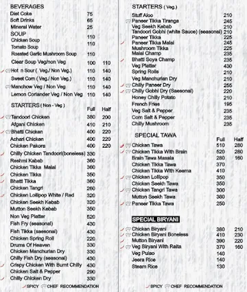 Ice And Spice Restaurant menu 