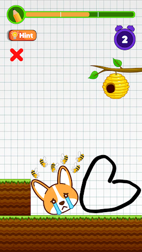 Screenshot Save The Dog Game - Dog vs Bee