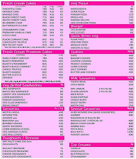 Sri Bakery Sweets & Ice Creams menu 1