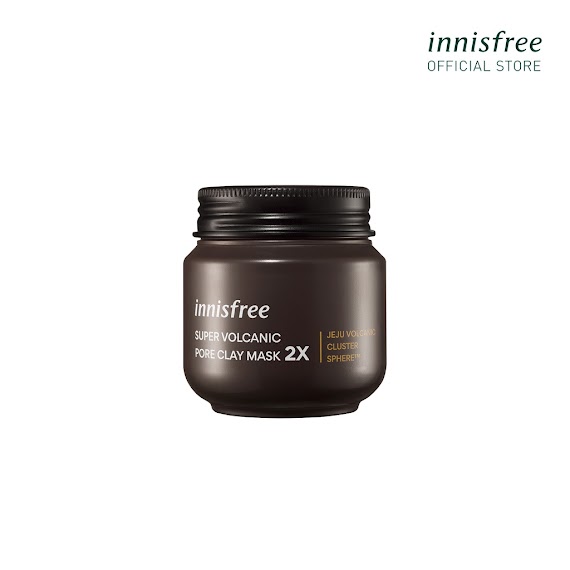 (Flash Sales 12H30 - 12.12) Siêu Mặt Nạ Chăm Sóc Lỗ Chân Lông Innisfree Super Volcanic Pore Clay Mask 2X 100 Ml