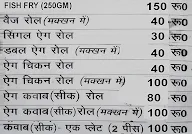 Kolkata Rolls menu 1