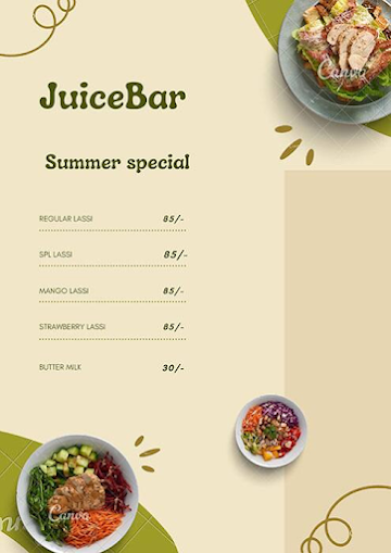 Polimeraas Juicebar menu 