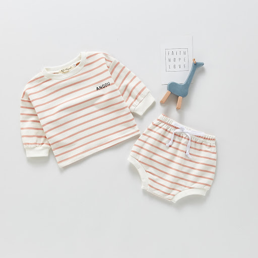 Title 6, Treasure Long-sleeved Striped Top and Shorts Tw...