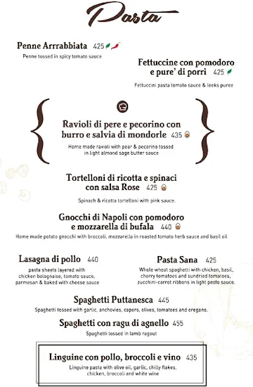 Caffe Tonino menu 