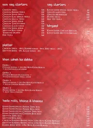 Khan Saheb Grills and Rolls menu 1