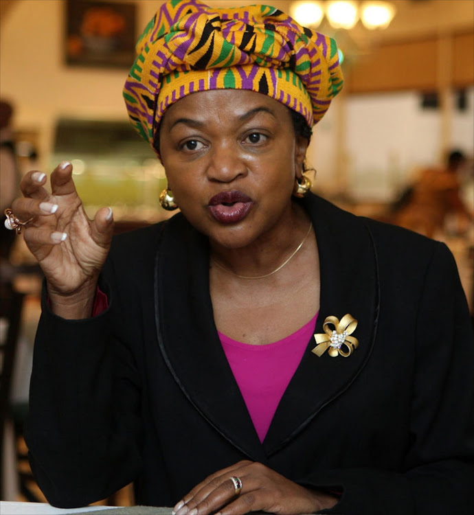 Mbete slams claims on Twitter about her business interests.