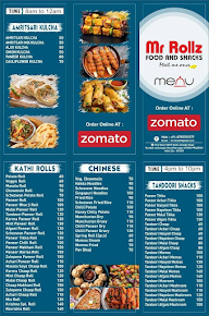 Mr Rollz Food And Snacks menu 1