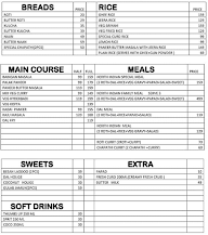 Malgudi Home Food menu 1