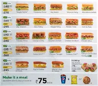 Subway menu 1