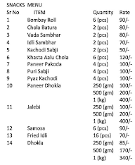 Raghukul Sweets & Dairy menu 1