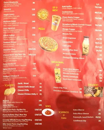 Street Cafe menu 