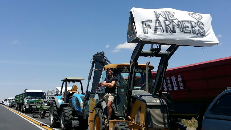 Pictures of the Black Monday protest near Harrismith.