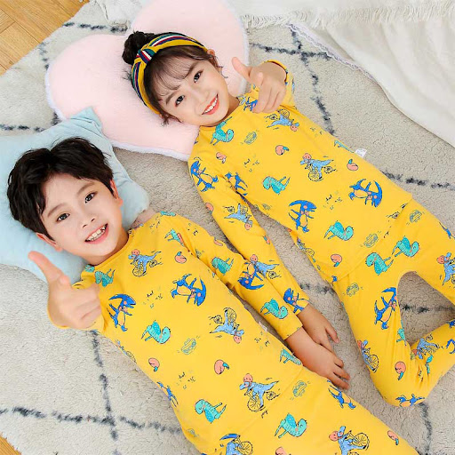 Title 4, Fashion Childrens Cartoon Print Thermal Underw...