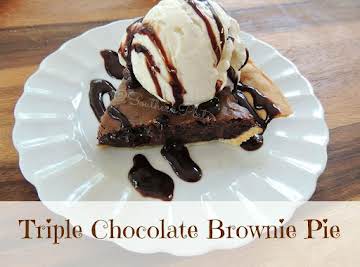 Triple Chocolate Brownie Pie