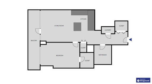 Floor Plan of East Wacker Drive #2103 Serviced Apartment, The Loop