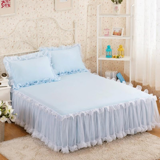 Title 8, Korean Style Lace Princess Bedspread, Thick Mat...