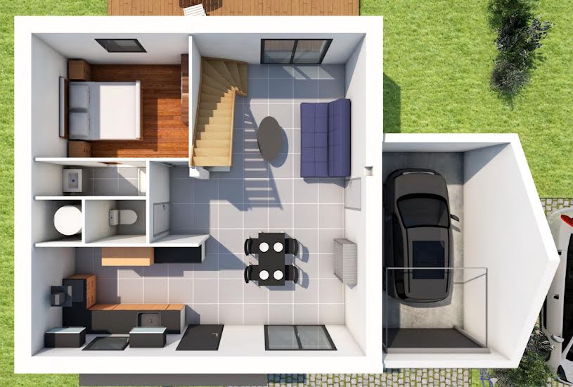 Vente Terrain + Maison - Terrain : 450m² - Maison : 105m² à Miniac-sous-Bécherel (35190) 