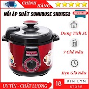 Nồi Áp Suất - Nồi Áp Xuất Điện Đa Năng Sunhouse, Công Suất 900W, Nấu Nhanh Chống Dính, Dung Tích 5L - Bảo Hành 12 Tháng