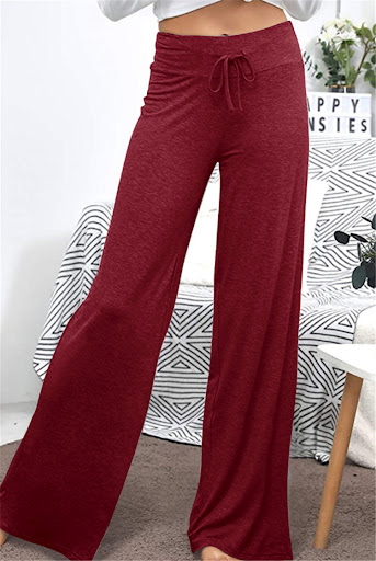 Title 6, Womens Wide Leg High Waist Elastic Band Casual...