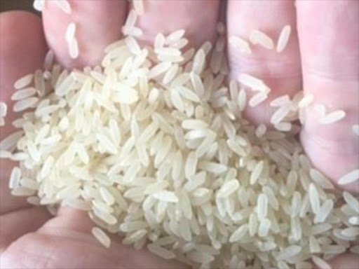 Sample plastic rice Photo/BBC