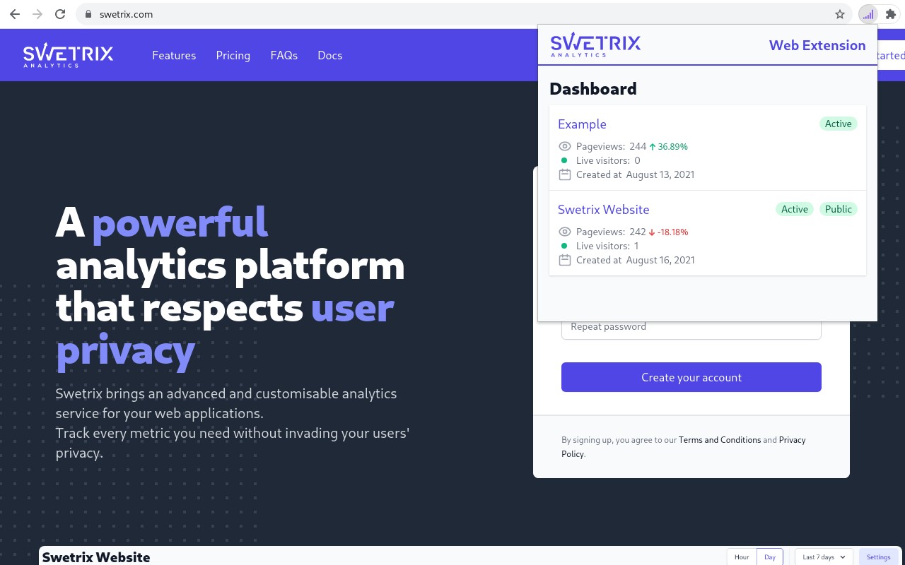 Swetrix Preview image 1