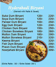 Biryani Badshah menu 1