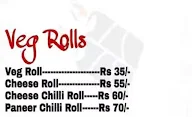 Versova Rolls menu 1