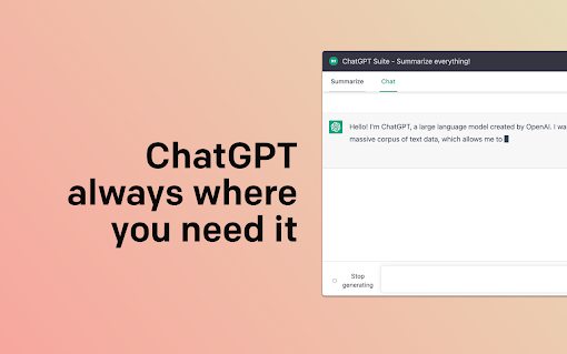 ChatGPT » Summarize & Chat