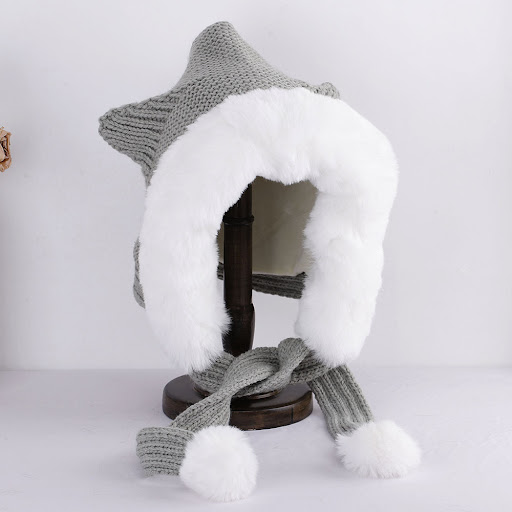 Title 4, Cute Ears Thick Wool Hat Cape