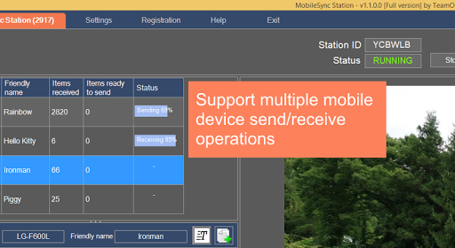 Screenshot MobileSync App - Remote Access