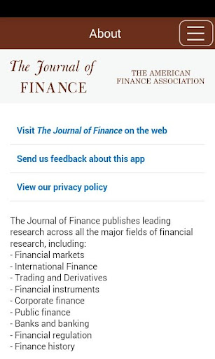 The Journal of Finance