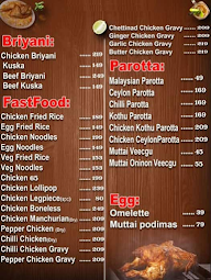 Bismilla Briyani Restaurant menu 1