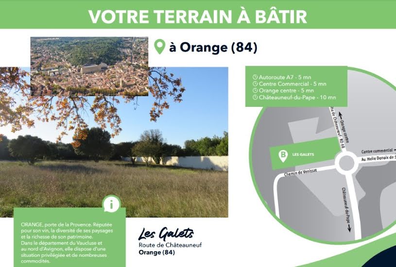  Vente Terrain + Maison - Terrain : 648m² - Maison : 108m² à Orange (84100) 