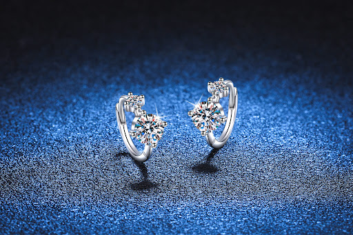 Title 4, S925 Sterling Silver Earrings Plated Pt950, D C...