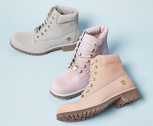 dusty pink timberlands