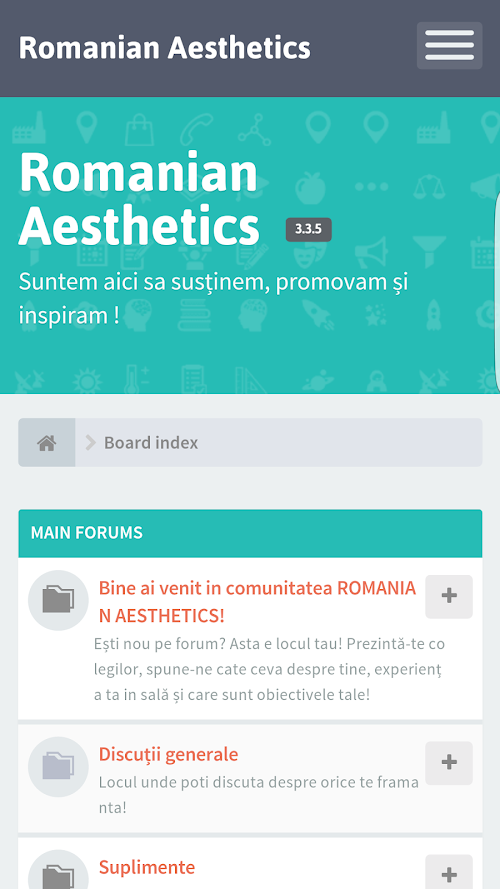 Android application Romanian Aesthetics FORUM screenshort