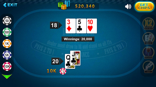 Code Triche BlackJack 21 Offline APK MOD (Astuce) screenshots 3
