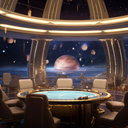 Casino Futuristic Galaxy Wallpaper