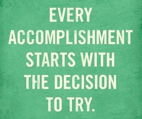 Accomplishments trying