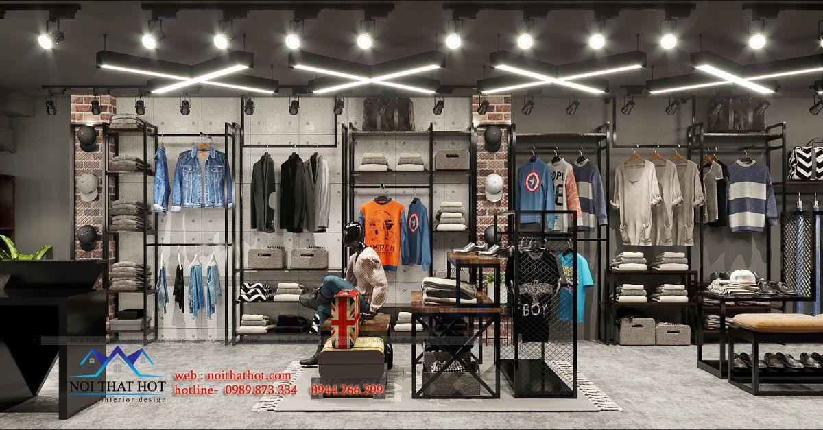 thiết kế shop thời trang nam