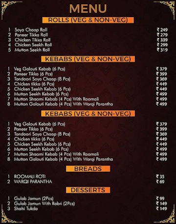 Biryani Shaw menu 