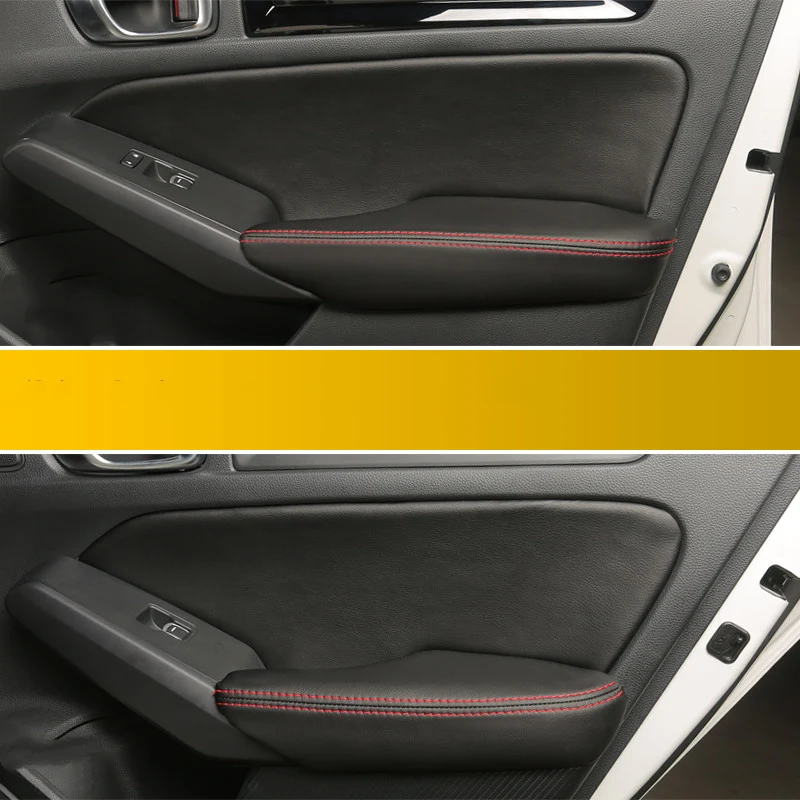 Lederen bekledingen voor armsteun van het 22 Civic deurpaneel. Vernieuw en bescherm het interieur van uw auto met deze op maat gemaakte hoezen.