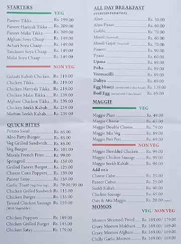 Food My Way menu 