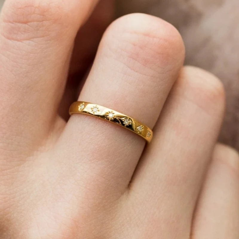 Anillo ornamento estrella de ocho puntas geométrico de aleación, diseño elegante para decorar, ideal para regalos, duradero y atractivo.