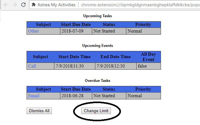 Astrea Salesforce Activities