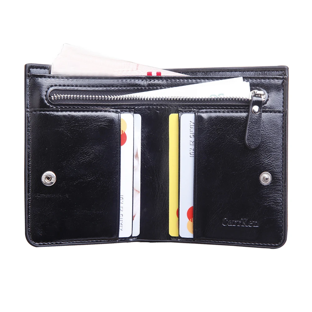 Title 8, Cartera corta con cremallera para hombre, práct...