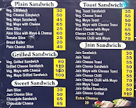 Rahul Sandwich menu 1