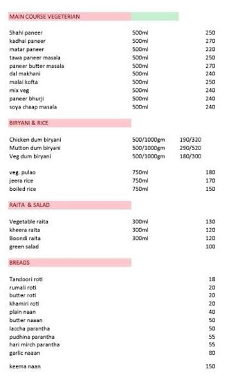 Qooks menu 