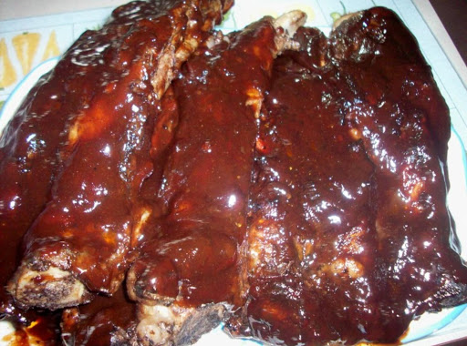 These ar beef back ribs, but prefer the pork spareribs.